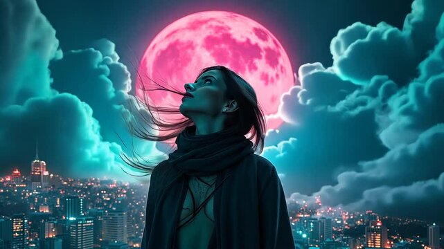 Una preghiera musulmana e una mezzaluna