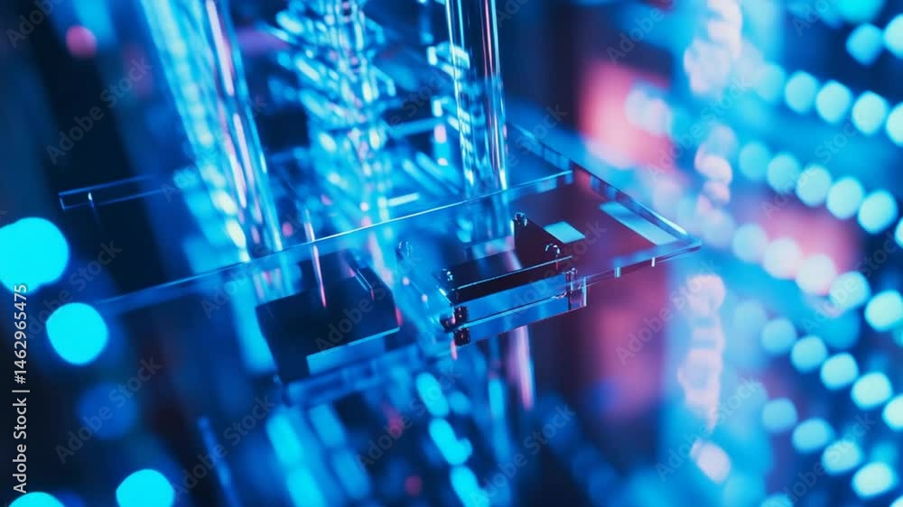 Aufkleber abstract technology design with illuminated blue circuits and futuristic elements