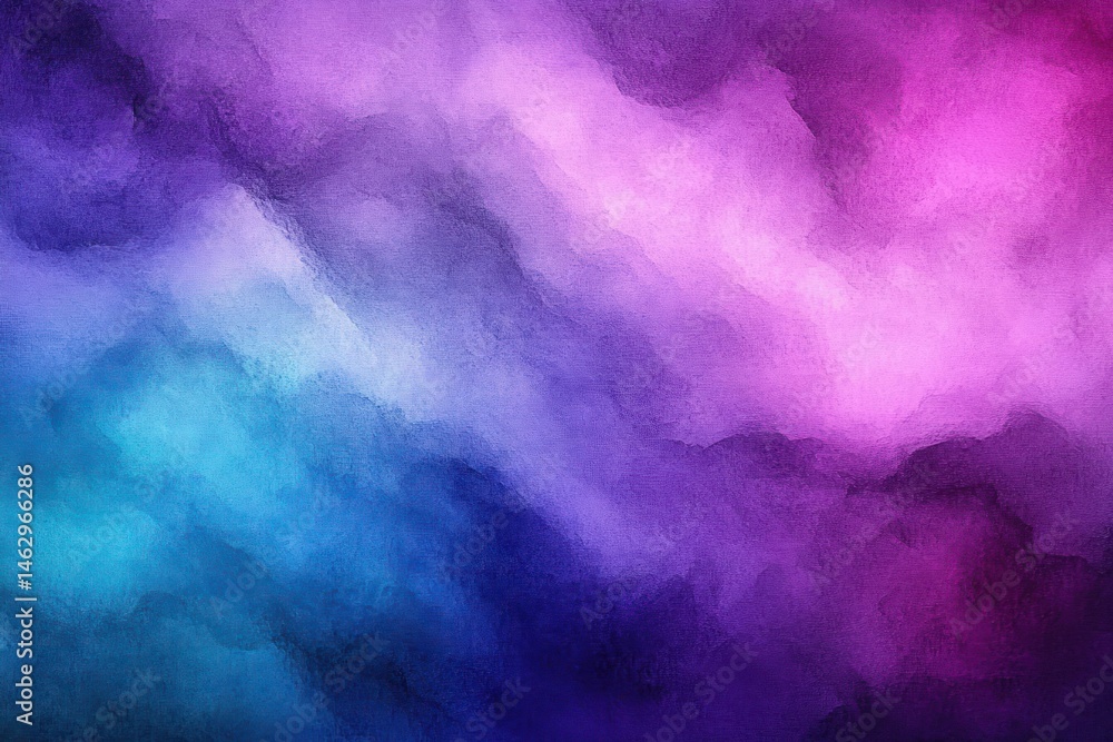 Poster abstract textured background with smooth gradient clouds blending blue, purple, and pink hues creati