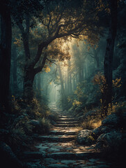 Sanctuary of the Luminous Path. Generative AI
