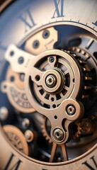 Obraz premium close up of a clock face with roman numerals