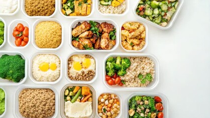 Explore meal prep containers filled with colorful and nutritious meals ready for a busy week ahead