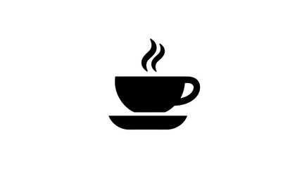 Obraz premium Coffee shop logo simple silhouette vector isolated on white background - 