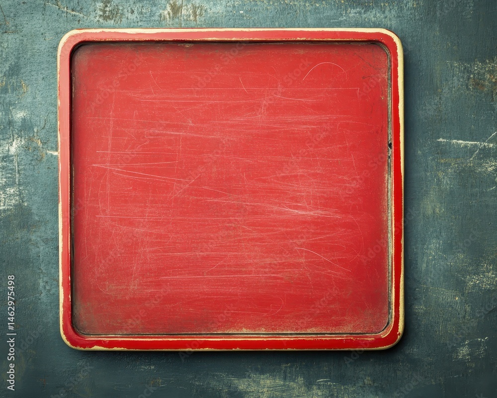 Poster create a note on a classic red etch a sketch board: doodle your important messages and reminders