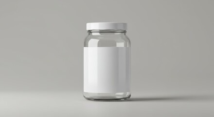 Glass Jar with Label and Lid