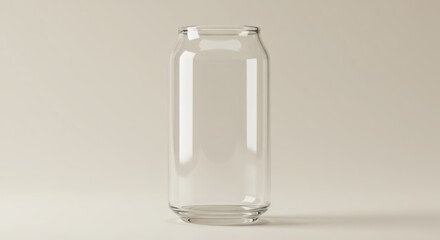 Clear Glass Can Shaped Cup
