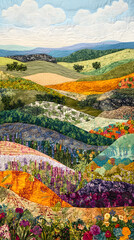 Seasonal Harmony: A Quilt Celebrating Nature's Timeless Landscape Beauty