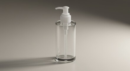 Clear Bottle with White Pump