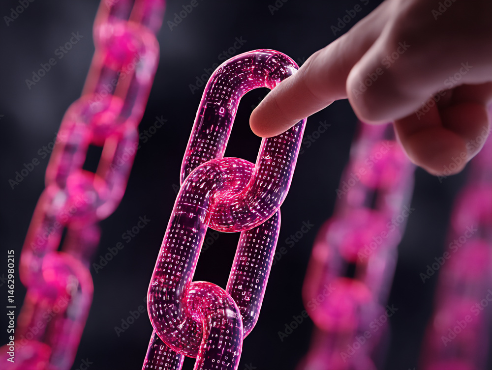 Poster exploring blockchain network through interactive interface