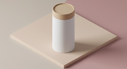White Cardboard Tube with Lid