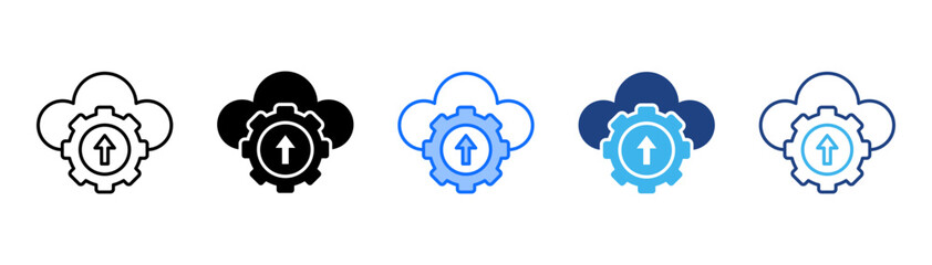 Back Up Icon Set With Multiple Style Collection 