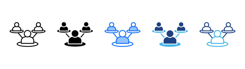 Business People Icon Set With Multiple Style Collection 