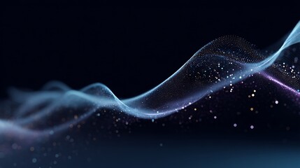 Fototapeta premium Subtle waves of particle effects creating an ethereal and modern look