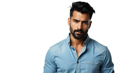 Obraz premium Portrait of a Confident Male Model in Dress Shirt