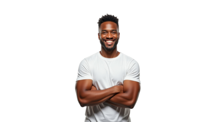 Chin Delight: Vibrant Young Man Smiling Joyfully