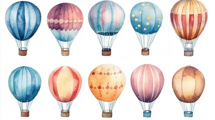 Obraz premium Vibrant Watercolor Illustration Set for Hot Summer Designs