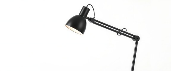 black desk lamp on a white background