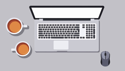 Workspace_Essentials_Laptop_Tea_and_Mouse_Minimalist_Desk_Setup_for_Productivity_Remote_Work_Lifestyle_Online_Business_Creative_Work_Home_Office_Inspiration