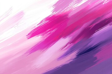 Abstract painting with vibrant pink and purple brushstrokes, diagonal movement, creating a dynamic and colorful background