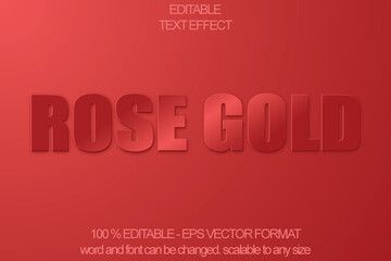 Fototapeta premium Rose gold text effect, editable text effect