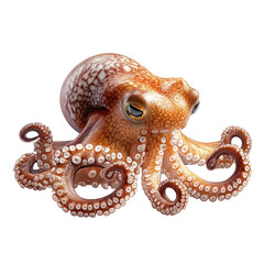 Cute octopus, detailed view