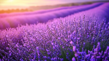 Lavender Field at Sunrise