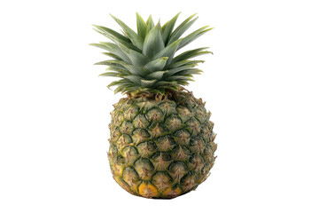 Fototapeta premium Fresh ripe pineapple isolated on tropical fruit image food diet life high on transparent background
