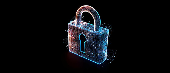 Abstract Digital Lock Graphic Design