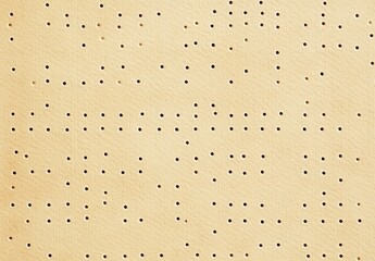 Beige textured material with numerous small, evenly spaced holes