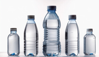 plastic water bottle isolated on a white or white background