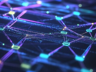 Abstract network of interconnected nodes