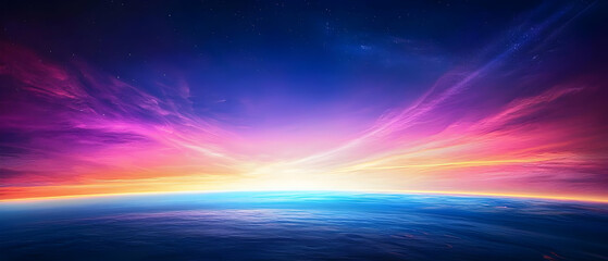 Obraz premium Colorful Vibrant Sunrise Skyline View