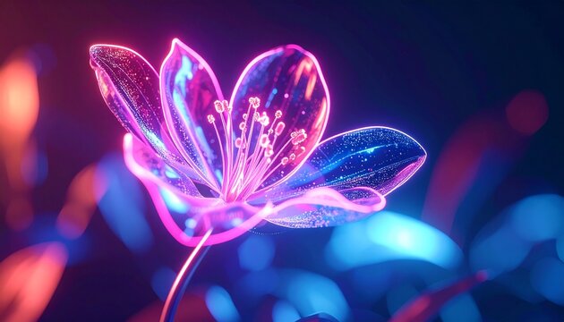 neon colored hd resolution flower wallpaper