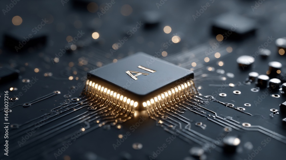 Poster illuminating the future: advanced ai microchip circuitry connectivity