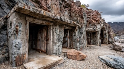 Naklejka premium Ancient, hidden stone structures