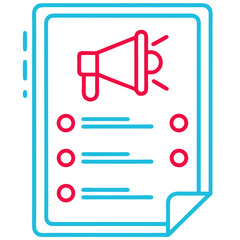 Obraz premium Vector Announcement Icon with Megaphone and Checklist on Transparent Background