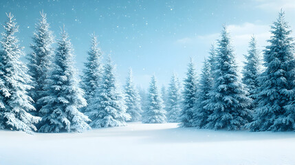 Fototapeta premium Winter wonderland forest scene