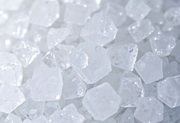 Obraz premium pile of ice cubes sitting on top of a table