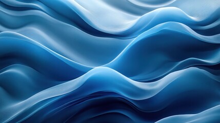 Obraz premium Abstract Blue Waves: Serene Texture and Flowing Fabric