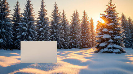 Blank space in a winter wonderland