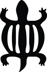Denkyem Adinkra African symbol for crocodile or cleverness.