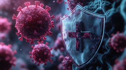Protective shield against virus