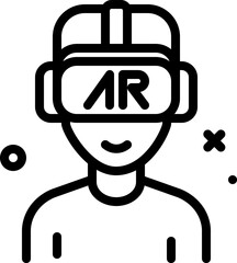 ar glasses illustration on a white background     