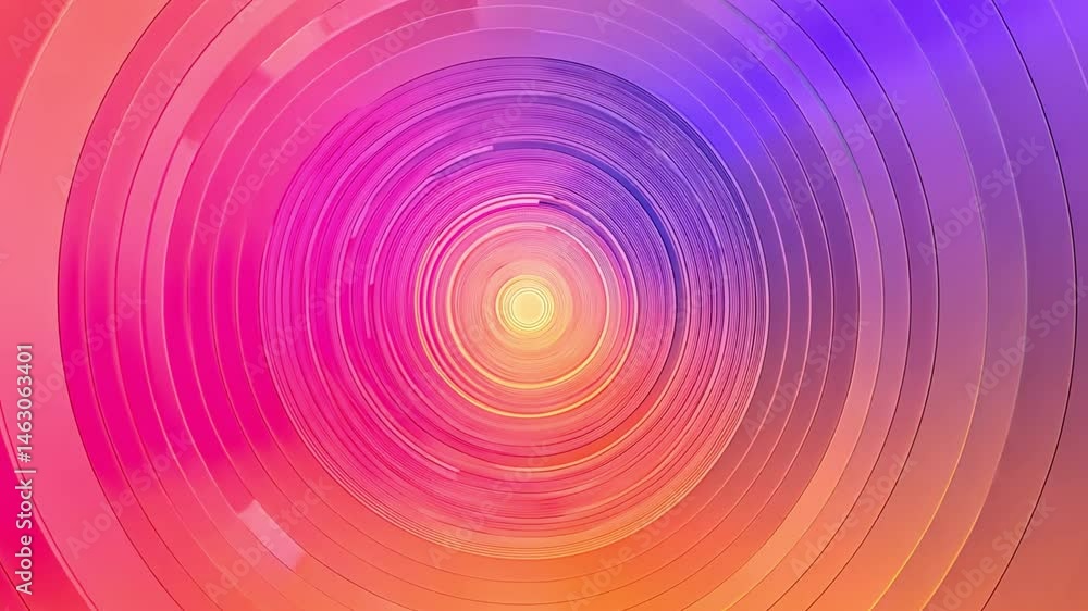 Aufkleber vibrant abstract circular patterns showcase mesmerizing gradient of warm and cool colors, blending s
