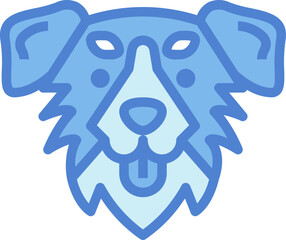 australian shepherd illustration on a white background   