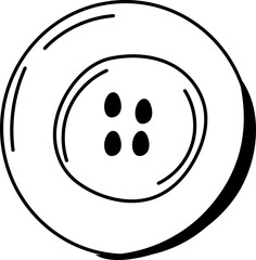Classic round button vector for clothing and garment details