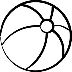 beach ball illustration on a white background   