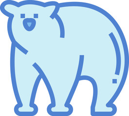 bear illustration on a white background    