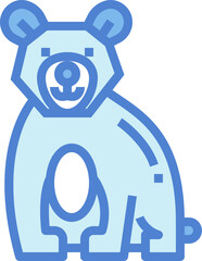 bear illustration on a white background    