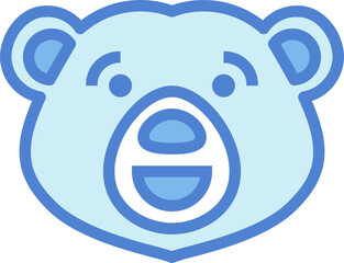 bear illustration on a white background     